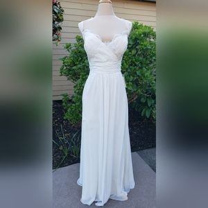 Ivory Lace and Chiffon Dress